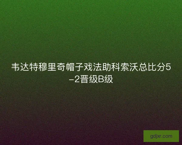韦达特穆里奇帽子戏法助科索沃总比分5-2晋级B级